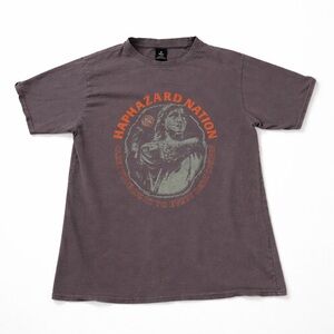 Washed Gray Graphic Tee | Haphazard Nation | Aesthetic Streetwear | Unisex | M